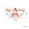 Paño colgante navideño en forma de abanico, Santa Claus, muñeco de nieve, anciano sin rostro, bandera de decoración festiva para patio, porche y balcón