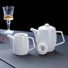 Cerámica Creativa Blanco Puro Yas Tamaño de Grano Fino Cafetera Hotel Restaurante Tetera Hervidor Oficina Fiesta Cafetera