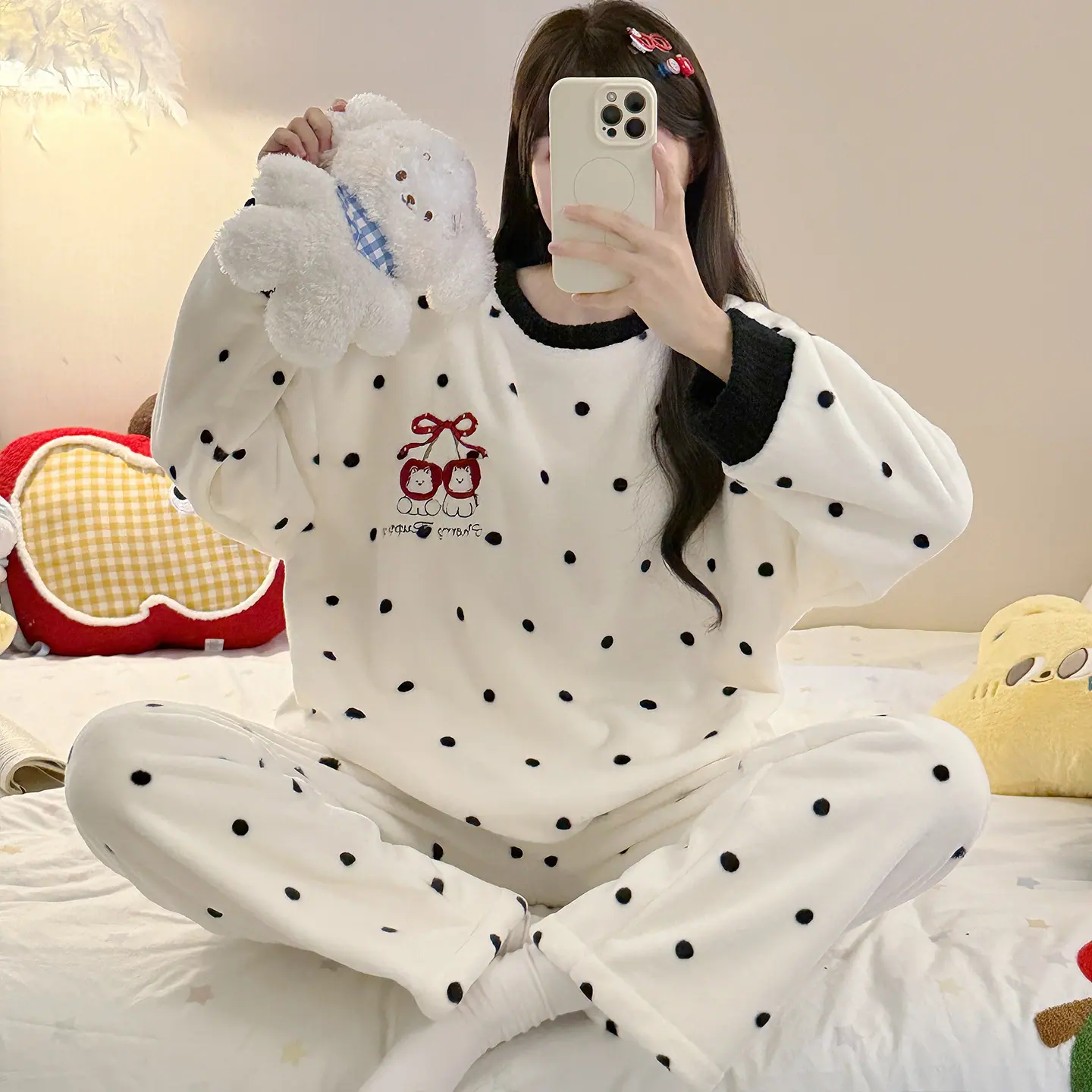 1035波点樱桃狗-绒