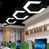 Lámpara de araña de oficina LED hexagonal, creativa, en forma de Y, redonda, cuadrada, con forma de lámpara de oficina, al por mayor