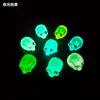 Cráneo Luminoso Transfronterizo Halloween Horror Accesorios DIY Micro Paisaje Decoración de Escritorio de Coche Pequeños Adornos