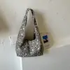 Bolsa de Lona con Estampado de Leopardo y Estrellas Estilo Coreano Retro Perezoso Casual Versátil Gran Capacidad para el Trabajo Hombro Mujer