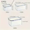 Existe um Conjunto de Três Peças Certificado pela FCM de Caixas de Armazenamento de Alimentos para Micro-ondas, Caixas Drenantes Especiais para Frutas e Vegetais para Geladeira da Cozinha