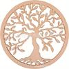 Nuevo Producto en Stock 10cm Posavasos Huecos de Madera Bebida Café Esterilla Aislante Decoración de Pared del Hogar Adorno de Árbol Grande
