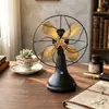 Comestibles Zakka, Decoraciones para el Hogar, Adornos Artesanales, Artesanía Vintage y Desgastada, Ventilador Eléctrico