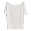Camiseta Duas Formas Estilo Solto Preguiçoso de Zhang Jingyi Feminina Verão Ombro a Ombro Slim Design Fino Top de Manga Curta
