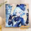 Pintura al Óleo Digital Bidimensional de Fungina de Genshin Impact DIY Pintado a Mano para Colorear Personaje Bidimensional Xiangzhongli Pintura al Óleo Acrílica
