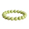 Pulsera de Piedra Natural de Ágata Alashan Redonda Cristalina Jiuya Pulsera Verde Matcha de Ágata Alashan