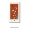 Nova Pintura Decorativa para Hall de Entrada Estilo Chinês Vertical Moderna Simples Pintura Suspensa para Corredor Hall de Entrada Mural de Parede com Controle de Luz e Som