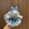 Bolso colgante con forma de conejito de peluche de dopamina, bonito llavero de dibujos animados, regalo creativo para niñas.
