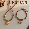 Original Nuevo Estilo Chino Moda Cuentas de Arroz Rojo Circonita Elefante Collar Lujo Accesible Nicho Gama Alta Elegante Versátil Joyería