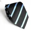 Gravata Masculina Social Listras Diagonais Larga 8CM Preto Azul Royal Social Vestido Trabalho Formatura
