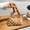 Bolsa Transversal de Grande Capacidade de Alta Qualidade para o Outono e Inverno, para o Dia a Dia, de Cruzamento de Fronteiras, para Mulheres, Nova Bolsa de Pelúcia e Pelo 2025, Bolsa Transversal