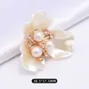 Botão Decorativo de Liga de Zinco com Strass e Pérola para Punho de Camisa ou Gola Clip-On Conjunto Versátil e Exquisito de Botões Decorativos