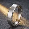 Anel Masculino de Aço Inoxidável Europeu e Americano Novo Estilo Simples com Borda Dupla Chanfrada 6mm, Popular no Japão e Coreia, Joias Atacado que Não Desbotam