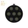 Cuentas de Silicona Pulsera de Transferencia de Agua Colorida Cuentas Redondas Perforadas Cuentas Sueltas Mordedor de Grado Alimenticio 15mm Accesorios para Bricolaje Cuentas para Orejas