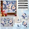 Novo Adesivo de Vidro Floco de Neve Árvore de Natal Boneco de Neve Homem de Gengibre Fofo Estático Azul de Natal Adesivo de Janela