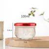 Garrafa Personalizada de Ninho de Pássaro 75ml Geleia de Leite Fresca Cozida em Banho-Maria Garrafa de Vidro, Garrafa de Subembalagem de Gelatina de Bexiga de Peixe, Resistente a Altas Temperaturas, Cozível no Vapor, Garrafa Selada