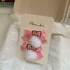Nuevo Pasador de Pelo Rojo con Lazo de Tela Estilo Coreano Hecho a Mano Dulce para Niños Pasador para Mechones Laterales Rotos Accesorios para el Cabello para Mujeres
