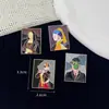 Insignia Pin Insignia de Pintura Famosa Retro Arte Abstracto Retrato Pintura al Óleo Accesorios para Ropa Broche Decoración para Bolso de Libro de Arte