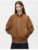 Chaqueta de Piloto Americana con Cuello Alto para Hombre y Mujer, Primavera y Otoño, Silueta Holgada, Ropa de Abrigo, Chaqueta de Béisbol Fresca y Traviesa, Top