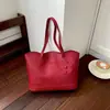 Bolsa de Ombro para Trajeto de Grande Capacidade Estilo Novo Bolsa de Casamento Vermelha Bolsa de Ombro Casual Simples Bolsa de Mão Elegante Versátil para Mulheres