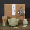 Tigela de Matcha Cerâmica Estilo Japonês Conjunto de Matcha Chá Bambu Pincel de Matcha Baibenli Dinastia Song Caixa de Presente para Cerimônia do Chá