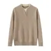 Engrosado Nuevo Otoño e Invierno Engrosado Simple Holgado Suéter Básico Suéter Cardigan de Manga Larga para Hombre Cuello Redondo