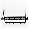Estante de hierro colgante para puertas de gabinetes, estante de almacenamiento de especias para puertas de gabinetes de cocina con ganchos, estante de condimentos montado en la pared, personalizable