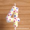[Personalizável com Seu Próprio Design] Velas Digitais de Estrela de Cinco Pontas para Festas de Aniversário, Amazon, Shein, Transfronteiriço, Embalado Individualmente, Pintado