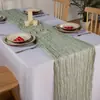 Camino de mesa de seda de Bali, estilo vintage de lujo ligero y de alta gama, mantel trenzado, decoraciones para bodas y fiestas, fabricante de caminos de mesa largos