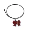 Collar Colgante de Cadena para Suéter para Mujer, Accesorio Versátil, Botella de Vino Calabaza Roja con Lazo, Gama Alta Vintage Ankora