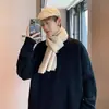 Gola Redonda Tricô Retrô Torcido Masculino Outono e Inverno Ins Marca da Moda Estilo Preguiçoso Hong Kong Tendência Solta Tricô Casual