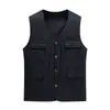 Ropa para Hombres de Mediana Edad y Mayores, Chaleco Multibolsillos Holgado Talla Grande, Chaleco para Hombre, Informal Pesca Exterior Ropa de Papá
