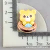 Oso Pequeño Pegamento de Crema Casero DIY Hecho a Mano Dibujos Animados Accesorios de Resina Serie Estilo Pastoral Material para Tocado Parche para Pasador