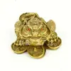 Sapo Dourado Pequenos Enfeites Alça de Sapo em Latão Animal de Estimação de Chá Antigo Pequenos Artesanatos de Metal Cobre J1221 Animal