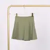 Saia Curta Lulu com Shorts de Yoga Embutidos, Saia de Secagem Rápida para Mulheres, Saia Esportiva de Tênis, Roupa Fitness Anti-Exposição para Mulheres