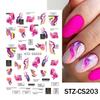 Adesivos de Nail Art Cross-border em estilo japonês, borboleta colorida para meninas, rosa, lindo adesivo de unha de borboleta azul