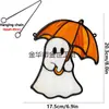 Atrapasol Halloween Nuevo Producto Transfronterizo Fantasma Lindo Acrílico Fantasma 2D Decoración Colgante para Ventana de Jardín Decoración del Hogar