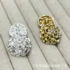 Botón de Metal con Forma de Flor de Diamante de Lujo Ligero Europeo Botón para Traje Abrigo de Lana Tejido Botón Decorativo Versátil Simple Cosido a Mano