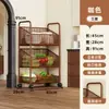 Estante de almacenamiento para cocina, organizador de verduras de múltiples niveles, con ruedas, móvil y multifuncional, un práctico carrito de almacenamiento