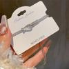 Pulsera de circonita de plata con deducción 2024 microincrustada con diamantes completos Cuerda de mano coreana Viento de red para enviar a las novias Joyería de mano 1421
