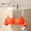 Ropa interior original sin costuras de corte bajo con tiras y acolchado grueso para mujer, cuello cuadrado, tirantes finos, base, corrector, sujetador sin aros