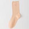 Calcetines Apilados para Niños Dulce Lazo Bordado Delgados Hongo Lacado Malla Transpirable Calcetines de Mujer