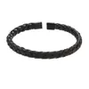 Joyería de Acero de Titanio Transfronteriza Pulsera Abierta de Cable de Acero Trenzado para Hombres Simple y Versátil con Acero Inoxidable Precio de Fábrica al por Mayor
