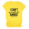 Camiseta Moda Europeia e Americana Amazon Eu Não Posso Minha Filha Tem Dança Camiseta Casual de Manga Curta