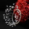 Tocado de princesa con borlas de algas marinas para novia, corona de cuentas, corona de amor de perlas, adornos florales para pastel, venta al por mayor