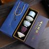 Caja de regalo para taza de té, juego de té de kung fu, taza de té maestra, taza de té de cerámica de cinco famosos hornos, regalo, taza individual