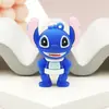 Llavero Colgante Creativo de Patineta Banana Stitch Material de Goma Suave Accesorios para Bolsas Muñeco Azul de Guitarra