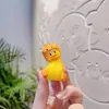 Nuevo lindo lindo divertido tocado cuello torcido pato llavero llavero de coche bolso de moda para mujer colgante exquisito regalo